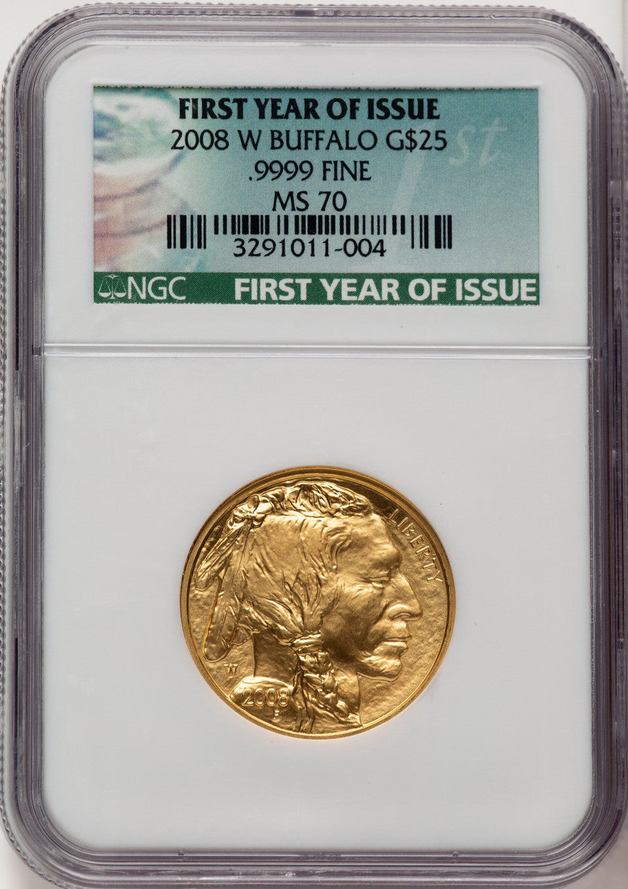 2008-W $25 Half-Ounce Gold Buffalo NGC MS70 (775333038)