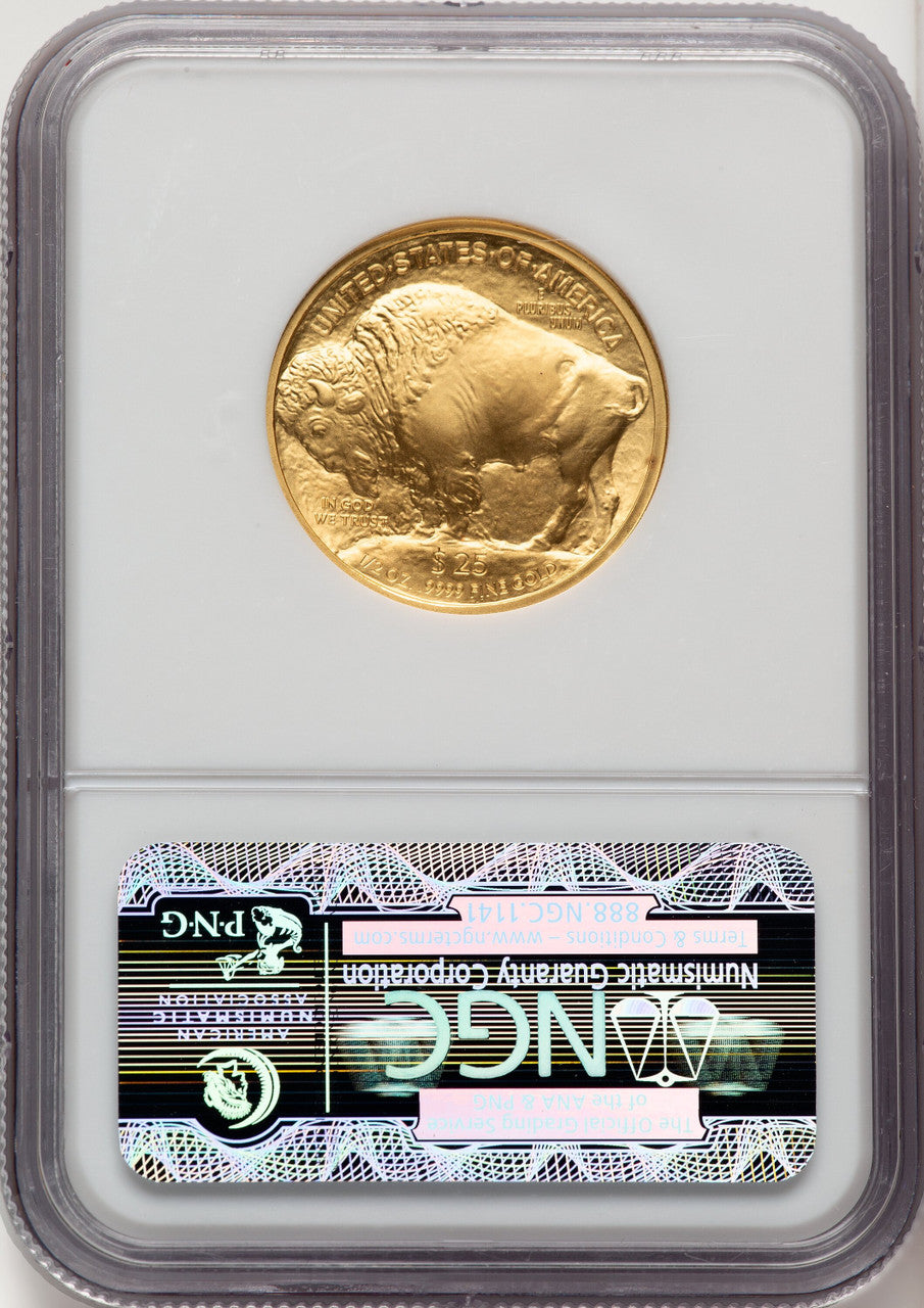 2008-W $25 Half-Ounce Gold Buffalo NGC MS70 (775333038)