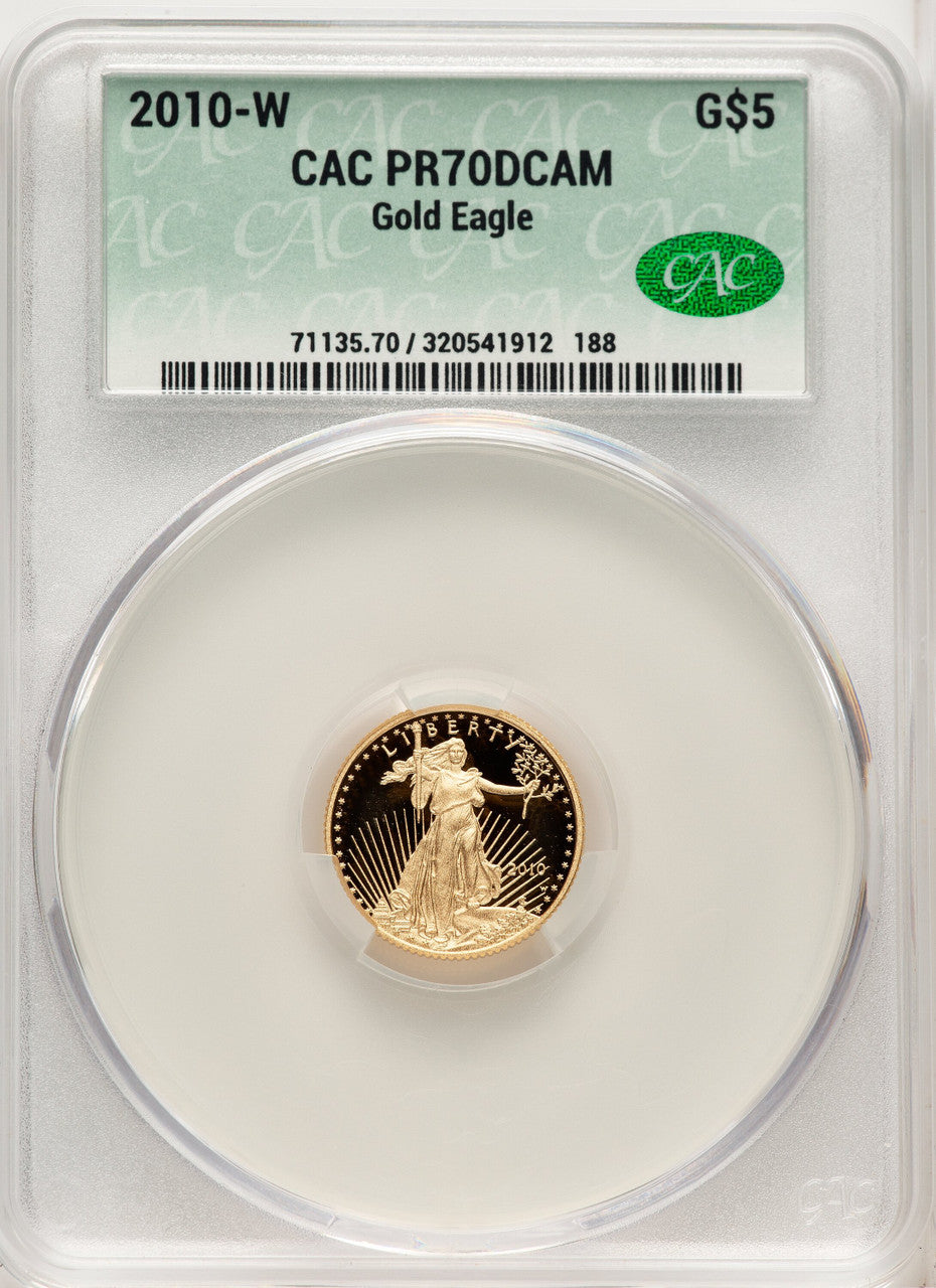 2010-W $5 Tenth-Ounce Gold Eagle CACG PR70