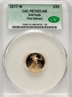 2017-W Gold American Eagle 4-Coin Set First Delivery CACG PR70