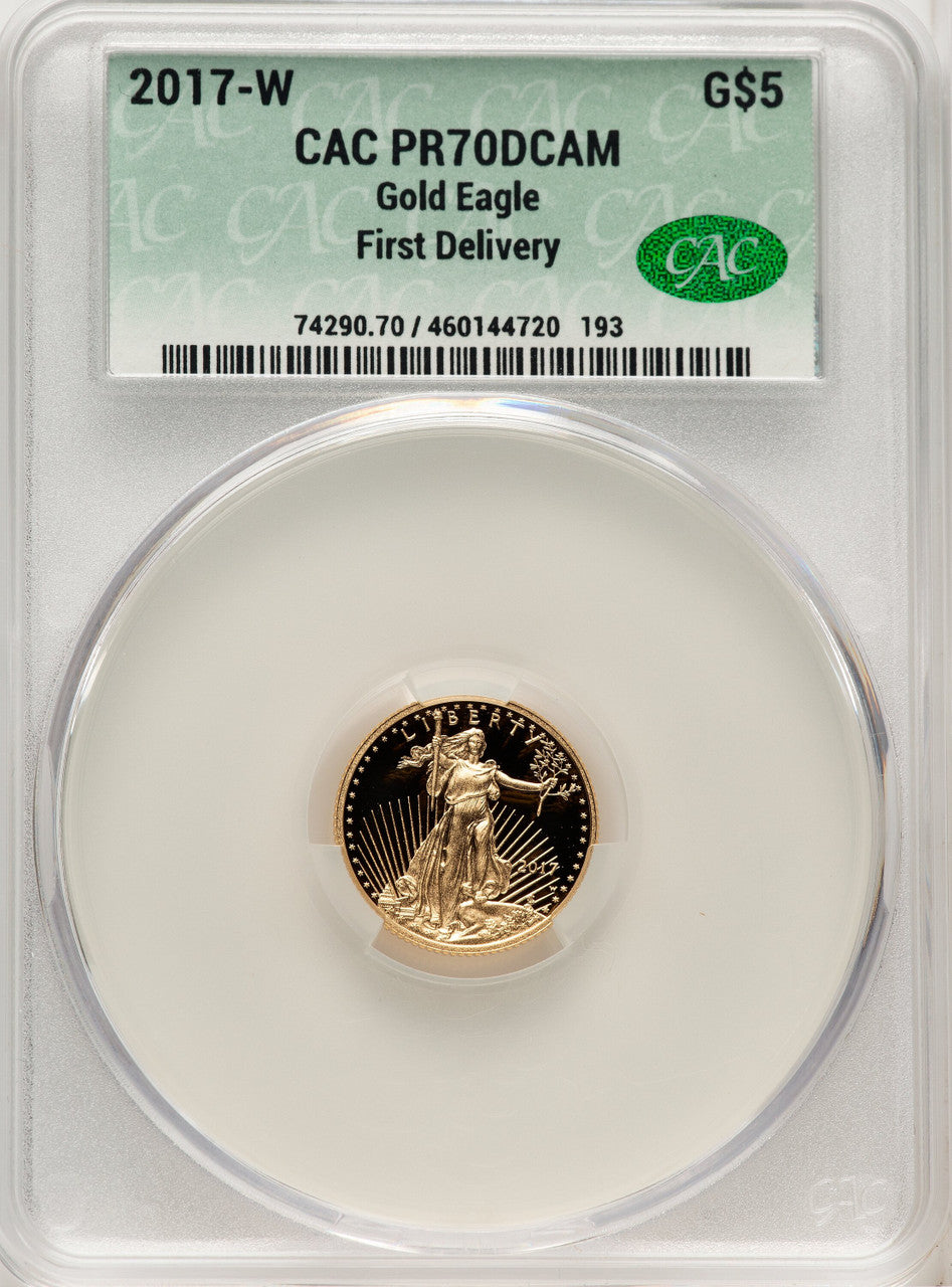 2017-W Gold American Eagle 4-Coin Set First Delivery CACG PR70