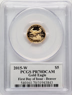 2015-W Gold American Eagle 4-Coin Set FDI Ed Moy Denver PCGS PR70
