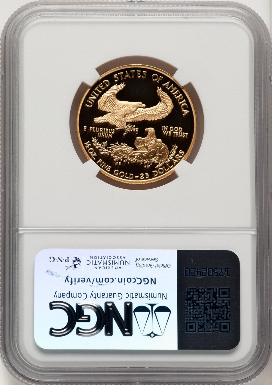 2006-W $25 Half-Ounce Gold Eagle Brown Label NGC PF70