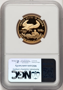 2007-W $25 Half-Ounce Gold Eagle Brown Label NGC PF70