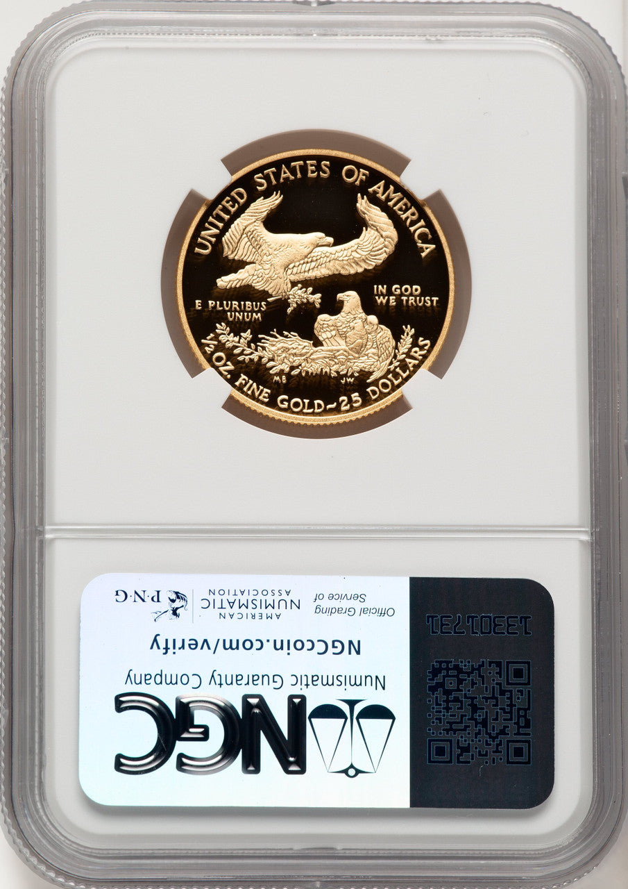 2016-W $25 Half-Ounce Gold Eagle 30th Anniversary Brown Label NGC PF70 (774348009)