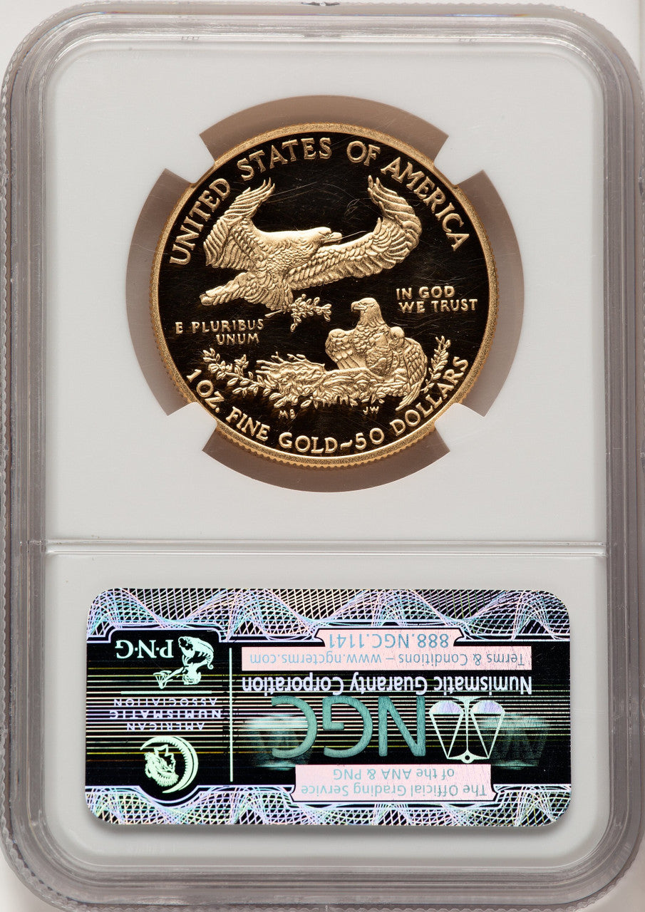 2013-W $50 One-Ounce Gold Eagle Brown Label NGC PF70 (774535008)