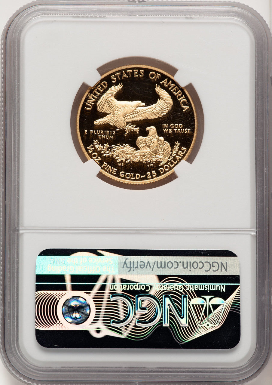 2021-W G$25 Half Ounce Gold Eagle Type One Mike Castle NGC PF70