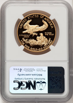 2019-W $50 One-Ounce Gold Eagle Brown Label NGC PF70 (774207002)