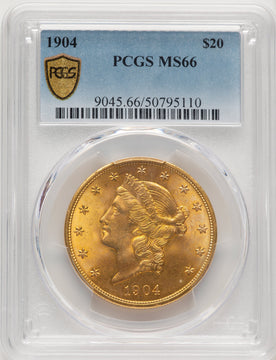 1904 $20 Liberty Liberty Double Eagle PCGS MS66 (769285056)