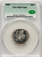 1900 25C CA Proof Barber Quarter CACG PR65