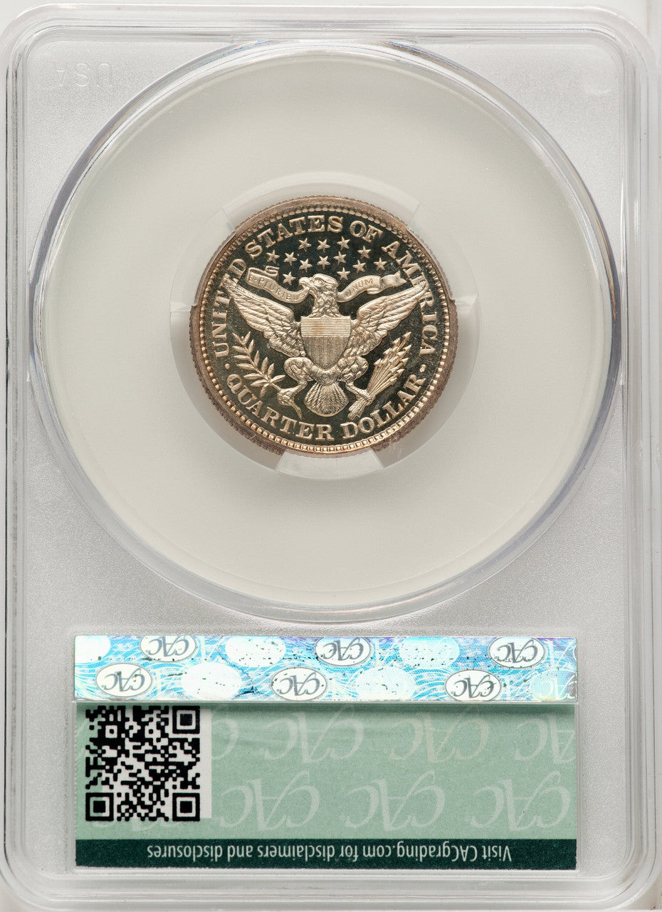 1900 25C CA Proof Barber Quarter CACG PR65