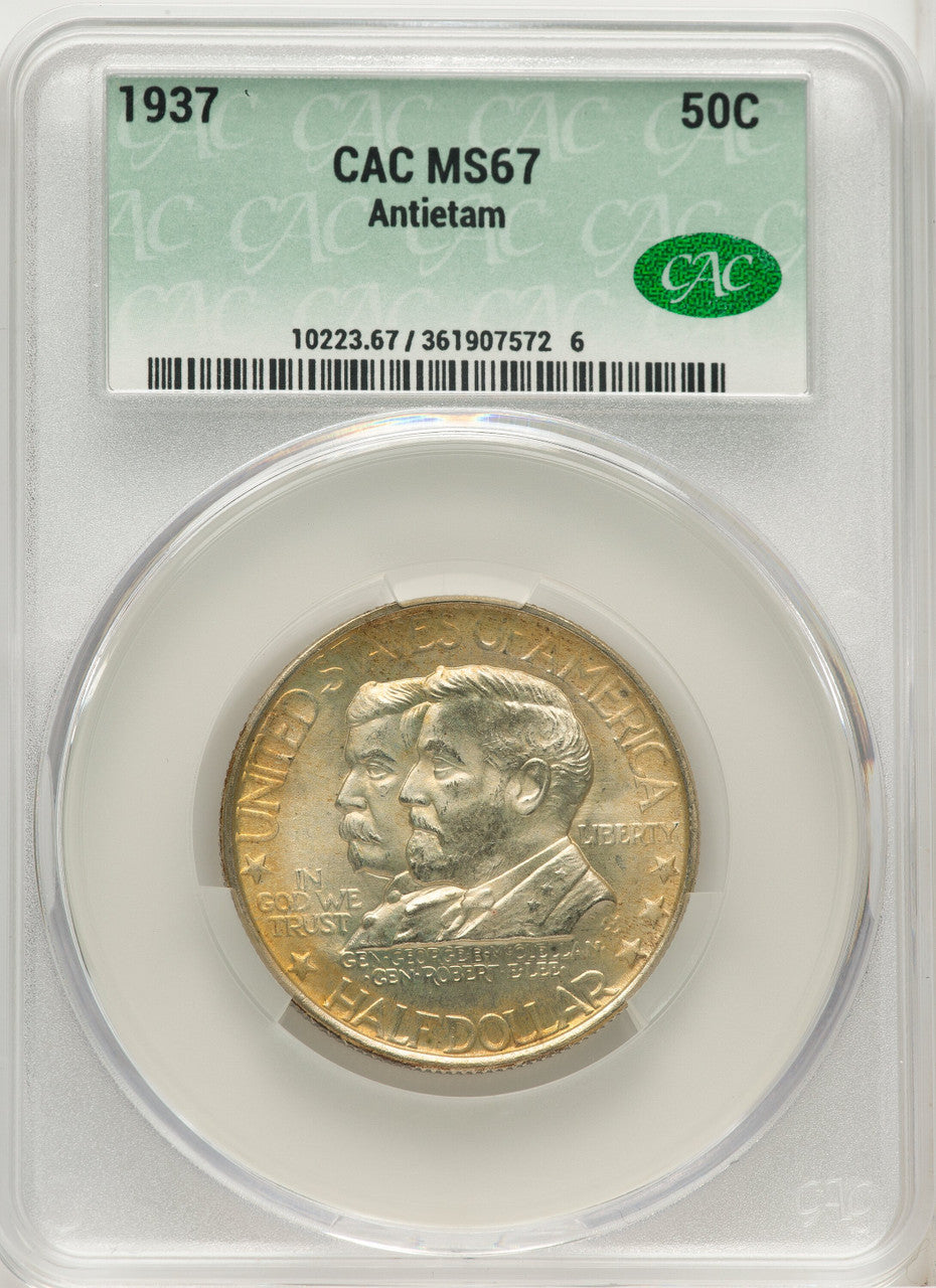 1937 50C Antietam Commemorative Silver CACG MS67 (772471028)