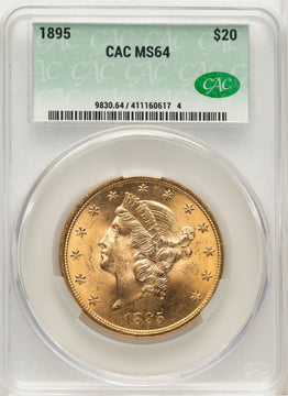 1895 $20 Liberty Double Eagle CACG MS64 (772950016)