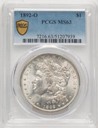 1892-O Morgan Dollar PCGS MS63 (774857001)
