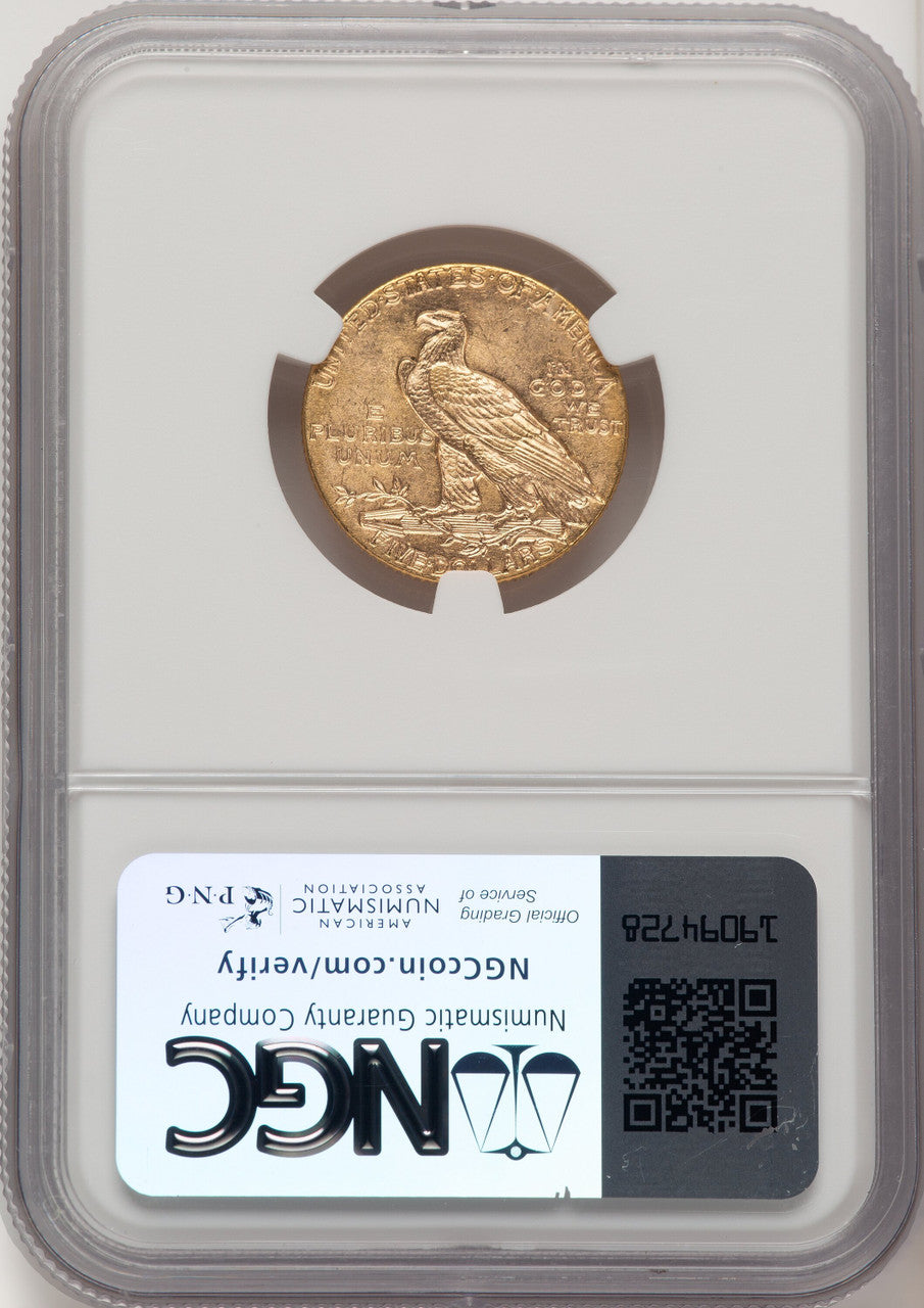 1910 $5 Indian Half Eagle NGC MS63 (774881008)