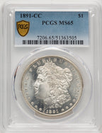 1891-CC Morgan Dollar PCGS MS65 (773723023)
