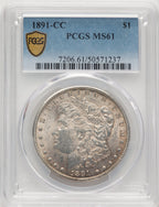 1891-CC Morgan Dollar PCGS MS61 (774770061)