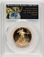 2017-W $25 Half-Ounce Gold Eagle First Day of Issue Washington DC 225th Anniversary Label PCGS PR70
