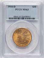 1910-D $10 Indian Eagle PCGS MS63 (67699003)