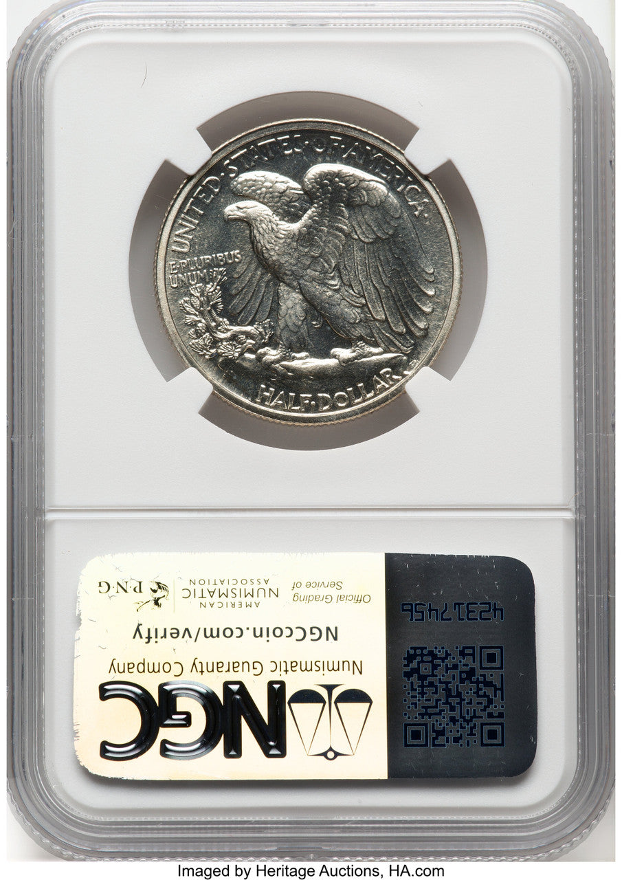 1938 50C CAC Proof Walking Liberty Half Dollar NGC PR67