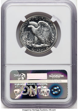 1942 50C CAC Proof Walking Liberty Half Dollar NGC PR67+