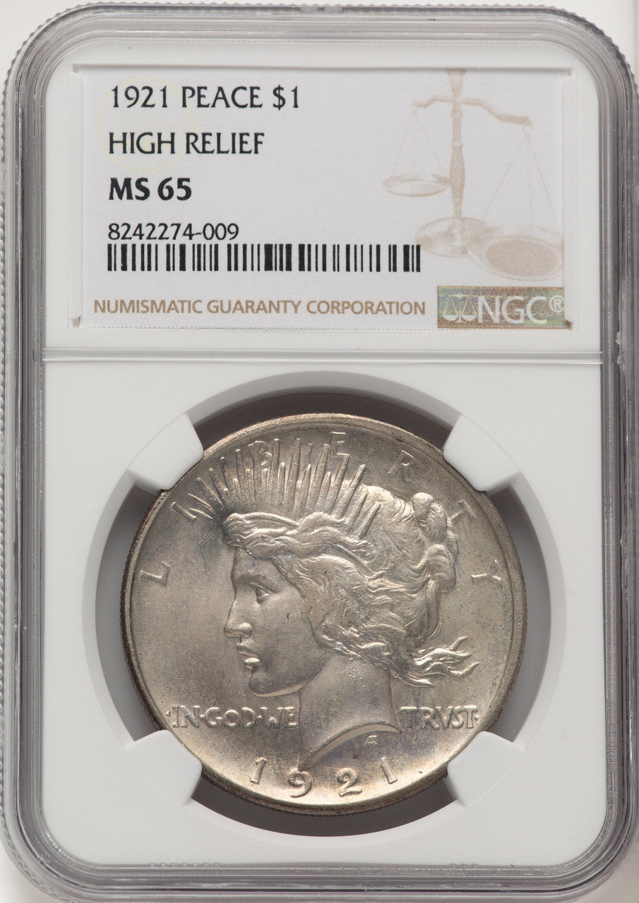 1921 Peace Dollar NGC MS65 (520369094)