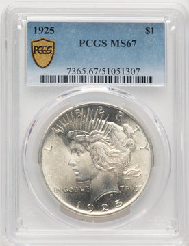 1925 Peace Dollar PCGS MS67