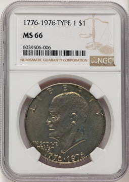 1976 $1 T1 Eisenhower Dollar NGC MS66 (776022004)