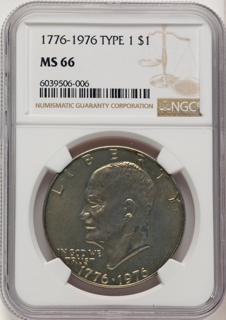 1976 $1 T1 Eisenhower Dollar NGC MS66 (776022004)