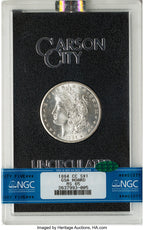 1884-CC GSA Hoard CAC Morgan Dollar NGC MS65