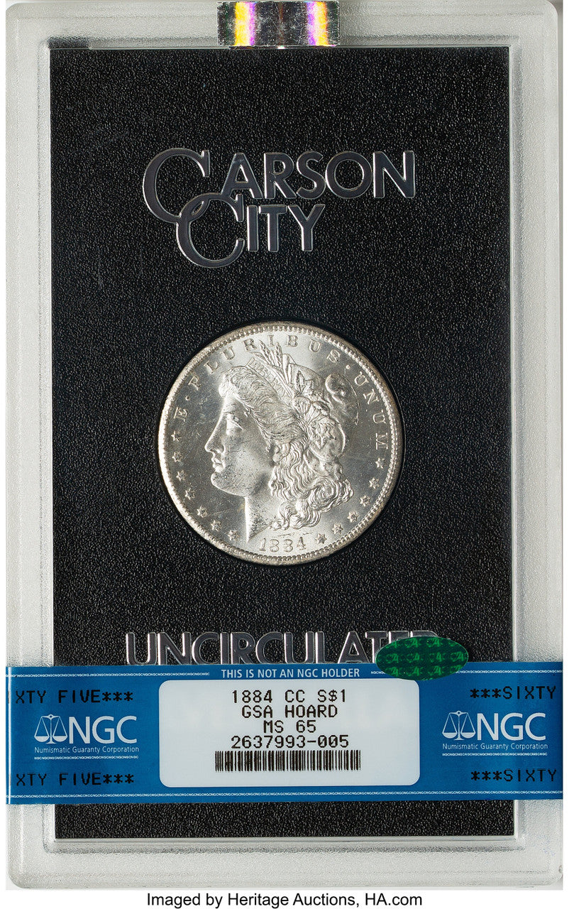 1884-CC GSA Hoard CAC Morgan Dollar NGC MS65