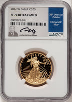 2012-W $25 Half-Ounce Gold Eagle Ed Moy NGC PF70