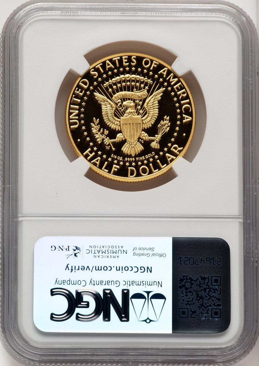 2014-W Gold High Relief Kennedy Half Dollar 50th Anniversary NGC PR70