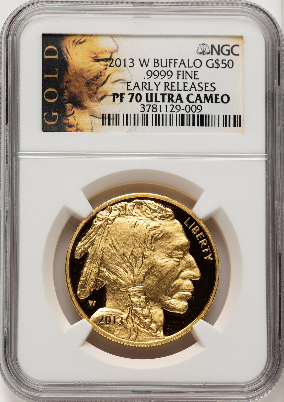 2013-W One-Ounce Gold Buffalo Early Releases NGC PF70