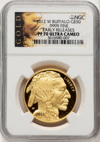 2012-W $50 One-Ounce Gold Buffalo First Strike NGC PF70 (520687001)