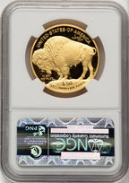2010-W $50 One-Ounce Gold Buffalo First Strike DM ER Blue NGC MS70 (520687025)