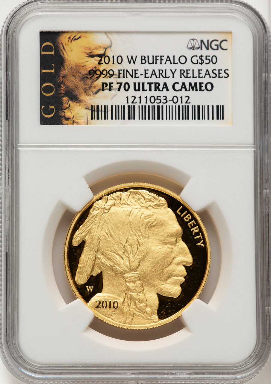 2010-W $50 One-Ounce Gold Buffalo First Strike DM NGC MS70 (520687023)