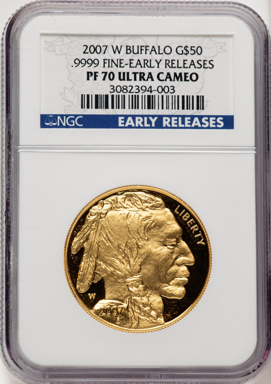 2007-W $50 One-Ounce Gold Buffalo ER NGC PF70