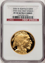 2006-W 1 Oz Gold Buffalo First Strike NGC PF70