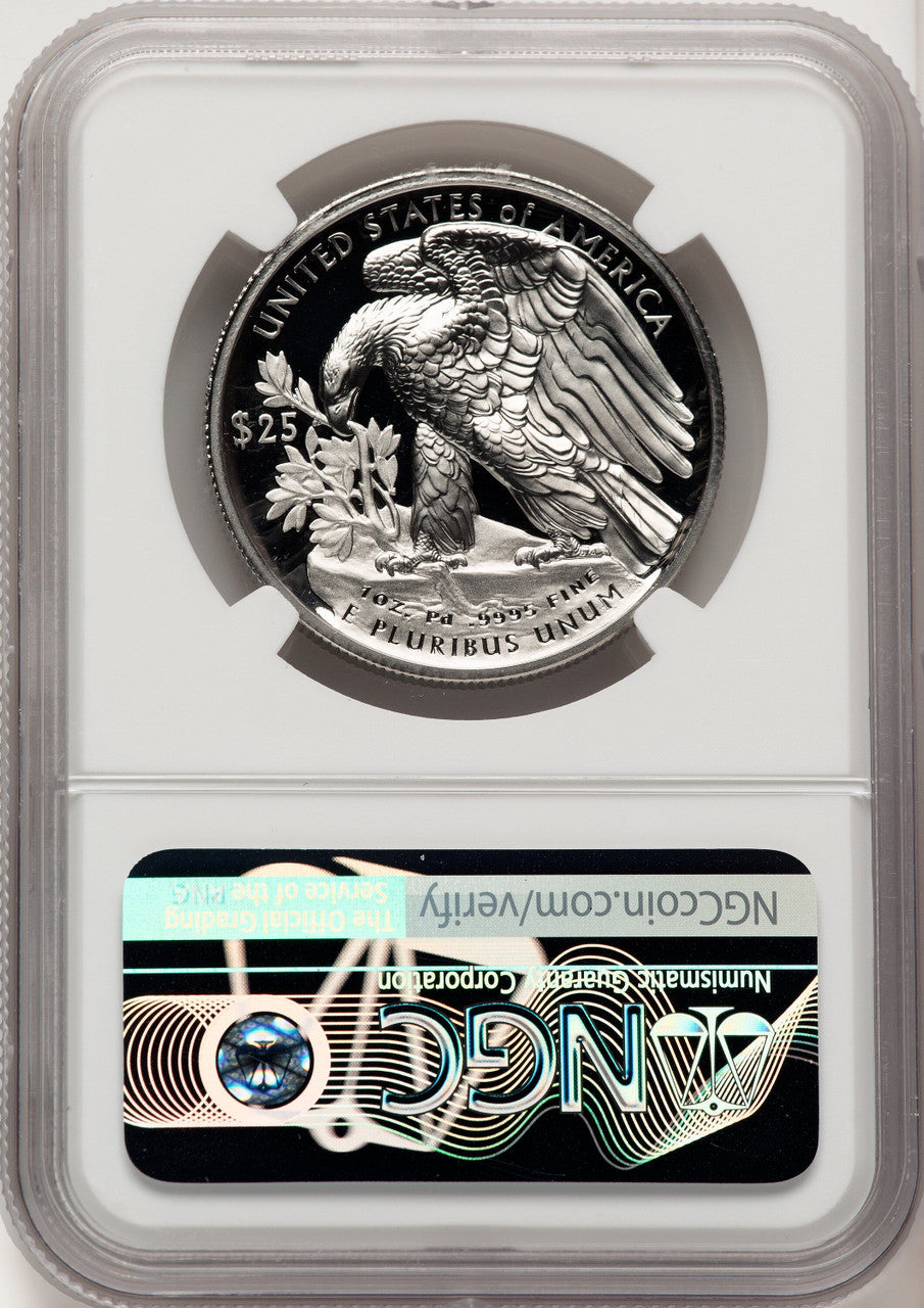 2018-W Palladium Eagle 1 oz ER Mike Castle NGC PF70