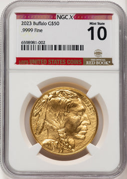 2023 Gold Buffalo 1 oz Red Book X-Label NGCX MS10