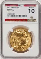 2023 Gold Buffalo 1 oz Red Book X-Label NGCX MS10