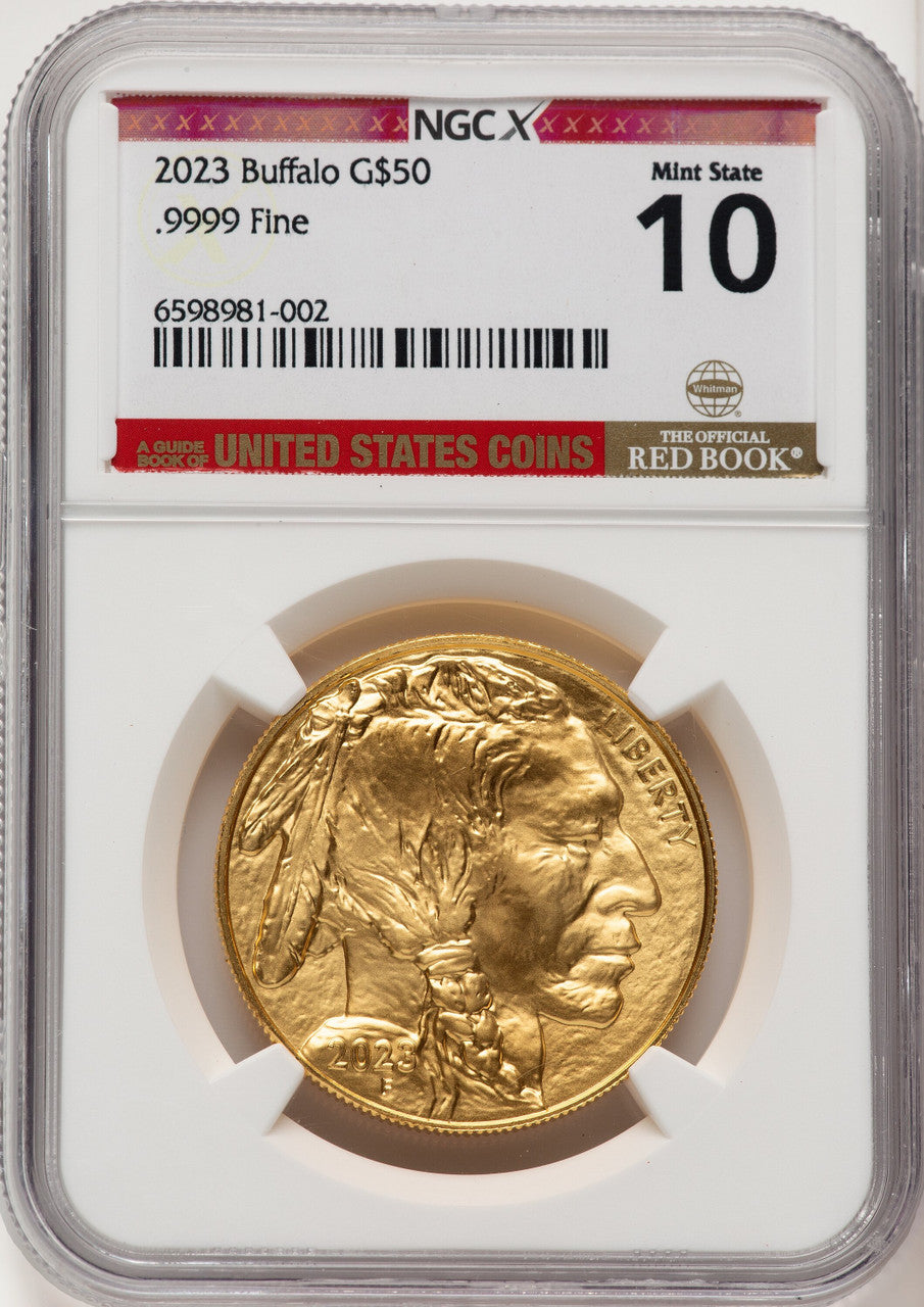 2023 Gold Buffalo 1 oz Red Book X-Label NGCX MS10