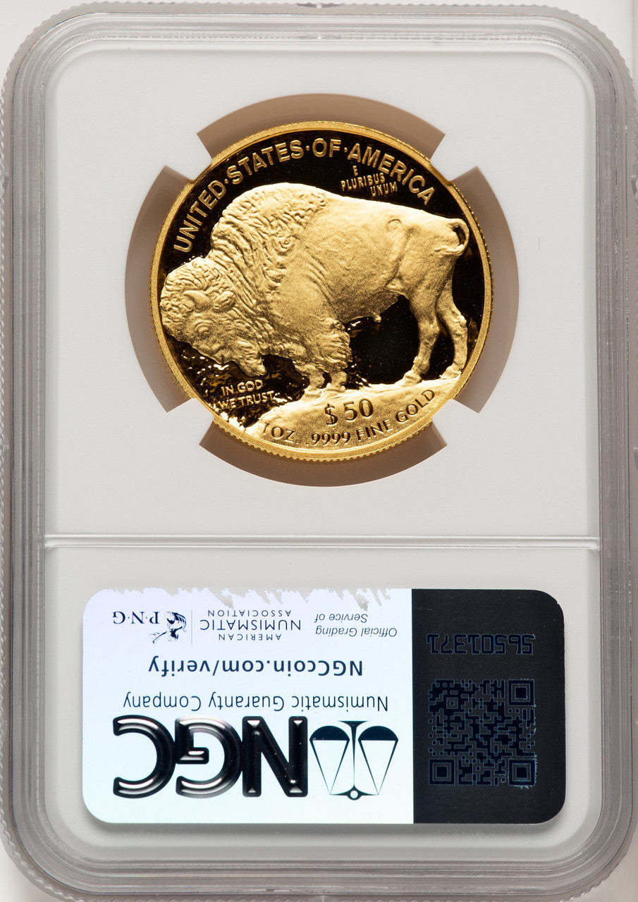 2012-W $50 One-Ounce Gold Buffalo Brown Label NGC PF70 (775035003)