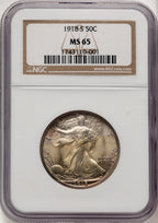 1918-S 50C Walking Liberty Half Dollar NGC MS65 (520492043)