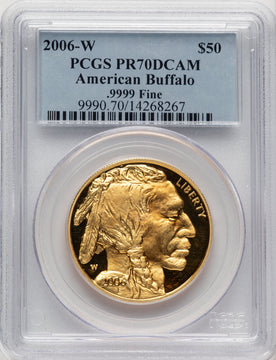 2006-W $50 One-Ounce Gold Buffalo .9999 Fine Gold PCGS PR70