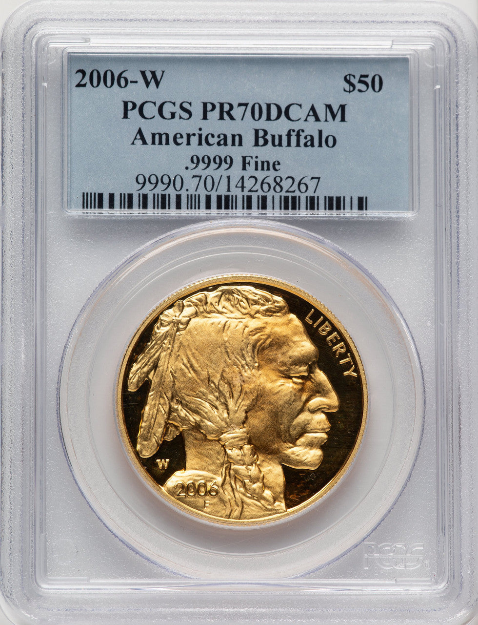 2006-W $50 One-Ounce Gold Buffalo .9999 Fine Gold PCGS PR70
