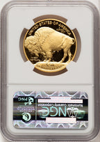 2007-W G$50 One-Ounce Gold Buffalo .9999 Fine Gold Brown Label NGC PF70 (775460001)