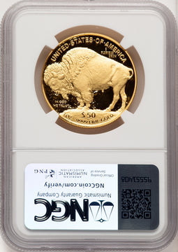 2006-W $50 One-Ounce Gold Buffalo .9999 Fine Gold Mike Castle Congressional Series NGC PF70