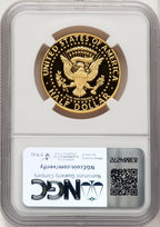 2014-W 50C Kennedy Gold 50th Anniversary Brown Label Proof Kennedy Half Dollar NGC PR70 (773926023)